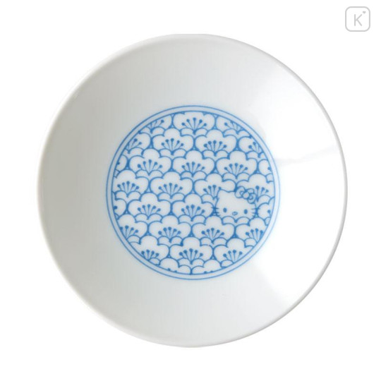 Japan Sanrio Tachikichi Auspicious Small Plate Set - Hello Kitty : Blue - 6
