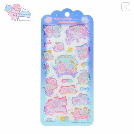 Japan Sanrio Drop Jelly Seal Sticker - Little Twin Stars : Dolly Mix - 1