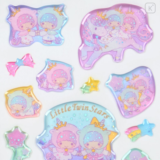 Japan Sanrio Drop Jelly Seal Sticker - Little Twin Stars : Dolly Mix - 3