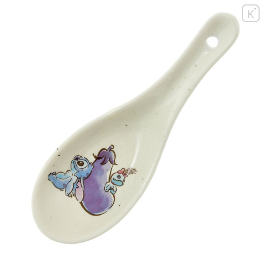 Japan Disney Store Porcelain Spoon - Scrump & Stitch : Vegetable Table Top - 1