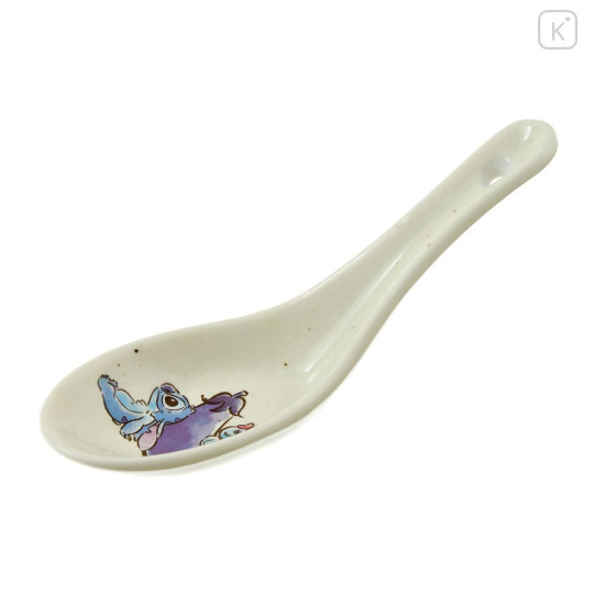 Japan Disney Store Porcelain Spoon - Scrump & Stitch : Vegetable Table Top - 2