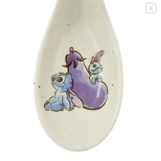 Japan Disney Store Porcelain Spoon - Scrump & Stitch : Vegetable Table Top - 5