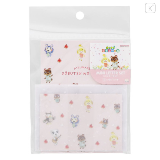 Japan Animal Crossing Mini Letter Set - New Horizons Characters Pink - 1