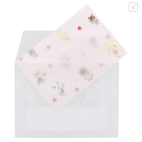Japan Animal Crossing Mini Letter Set - New Horizons Characters Pink - 4