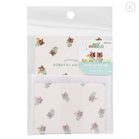 Japan Animal Crossing Mini Letter Set - New Horizons Tom Nook Tanukichi - 1