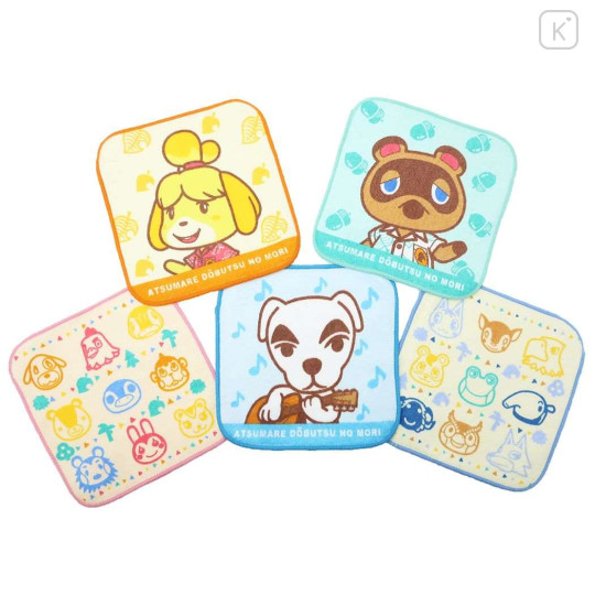 Japan Animal Crossing Petit Towel Handkerchief Set - New Horizons Colorful - 1