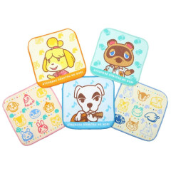 Japan Animal Crossing Petit Towel Handkerchief Set - New Horizons Colorful