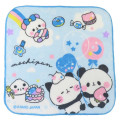 Japan Kamio Mini Towel Handkerchief - Mochi Mochi Panda : Candy Party Blue - 1