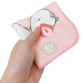 Japan Kamio Mini Towel Handkerchief - White Bird Shimaenaga Pink Strawberry Mochi Daifuku - 3