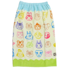 Japan Animal Crossing Kids Wrap Towel 80cm - New Horizons Colorful Face