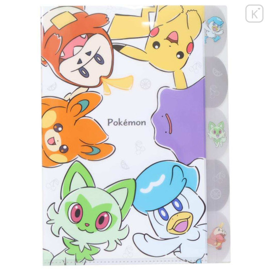 Japan Pokemon 5 Pockets A4 Clear File - Happy Day - 1