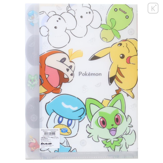 Japan Pokemon 5 Pockets A4 Clear File - Happy Day - 2