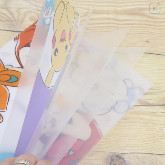 Japan Pokemon 5 Pockets A4 Clear File - Happy Day - 3