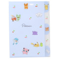 Japan Pokemon 5 Pockets A4 Clear File - Happy Day Cherry Blue - 1