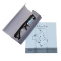 Japan Pokemon Glasses Case - Pikachu : number025 Mint Grey - 2