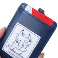 Japan Pokemon Pass Case Card Holder & Reel - Pikachu : number025 Navy - 3