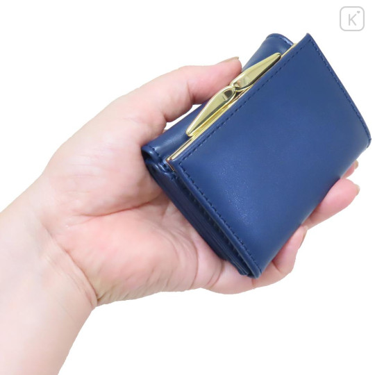Japan Pokemon Clasp Trifold Wallet - Pikachu : number025 Navy - 2