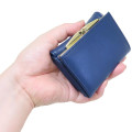 Japan Pokemon Clasp Trifold Wallet - Pikachu : number025 Navy - 2