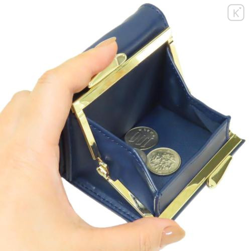 Japan Pokemon Clasp Trifold Wallet - Pikachu : number025 Navy - 4