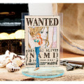 Japan One Piece Mame Jigsaw Puzzle 40pcs Acrylic Stand - Wanted Poster Nami - 1