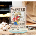 Japan One Piece Mame Jigsaw Puzzle 40pcs Acrylic Stand - Wanted Poster Luffy - 1