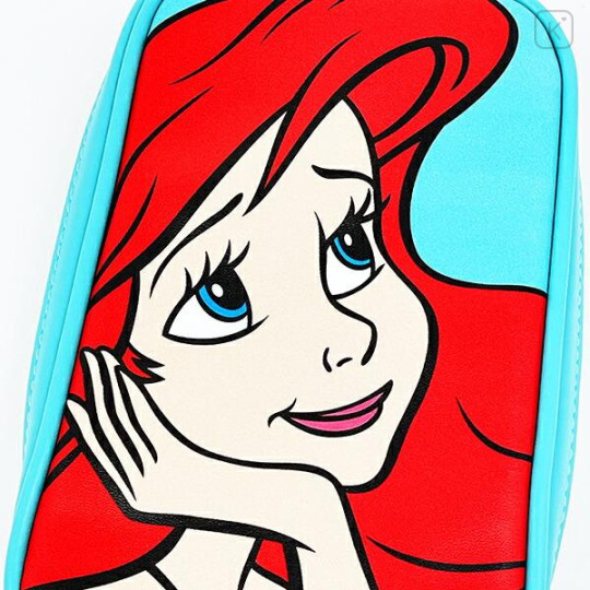 Japan Disney Vertical Pen Pouch - The Little Mermaid : Blue - 2