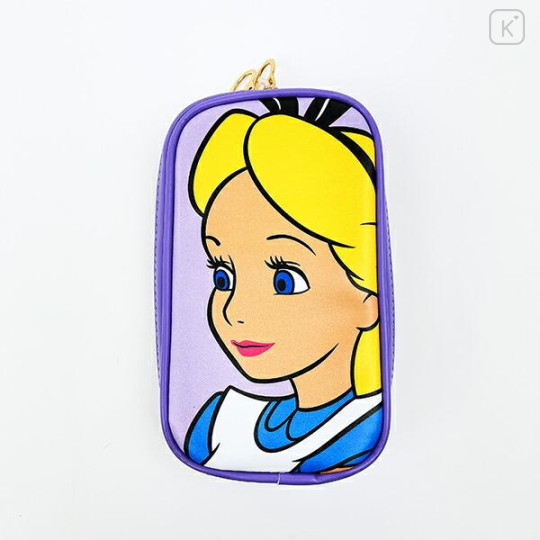 Japan Disney Vertical Pen Pouch - Alice in Wonderland : Purple - 1