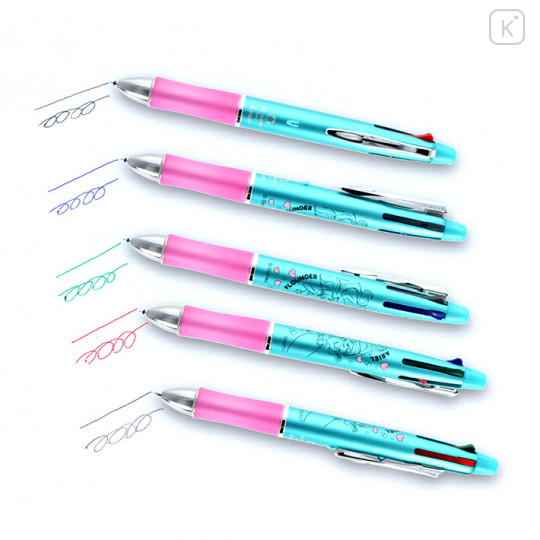 Japan Disney Dr. Grip 4+1 Multi Pen & Mechanical Pencil - The Little Mermaid : Green Pink - 2