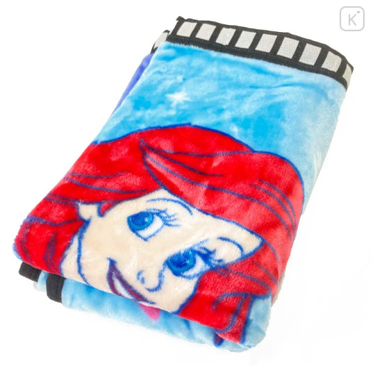 Japan Disney Fluffy Lap Blanket - The Little Mermaid : Sea Movie Frame - 3