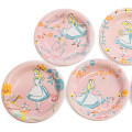 Japan Disney Small Plate Gift Set - Alice in Wonderland : Pink Flower - 2