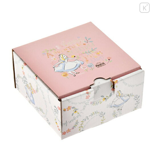 Japan Disney Small Plate Gift Set - Alice in Wonderland : Pink Flower - 5