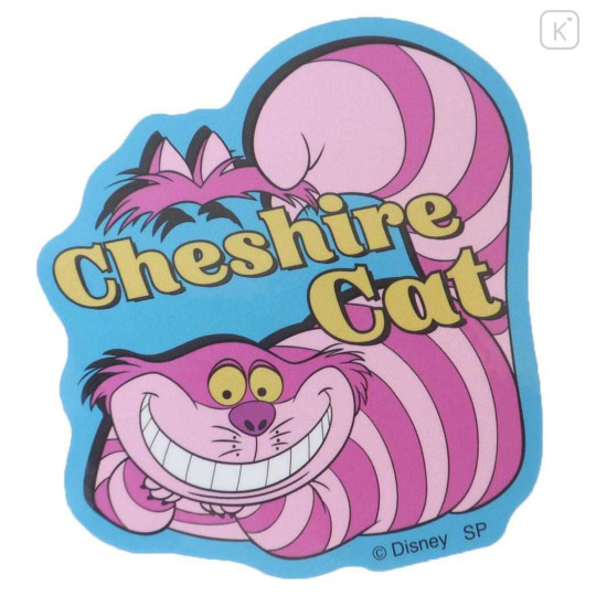 Japan Disney Vinyl Sticker - Alice in Wonderland Cheshire Cat : Smirk Name - 1
