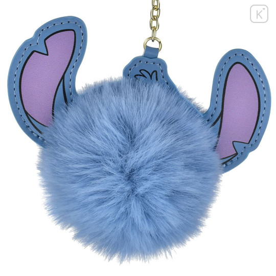 Japan Disney Store Dangling Tail Mascot Keychain - Stitch : Faux Fur Ball Charm - 4