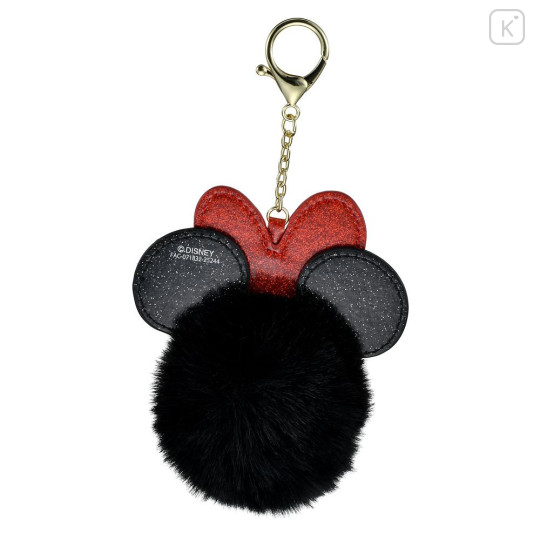 Japan Disney Store Dangling Tail Mascot Strap - Minnie : Faux Fur Ball Charm - 3