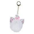 Japan Disney Store Dangling Tail Mascot Keychain - Marie : Faux Fur Ball Charm - 1