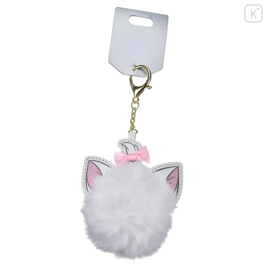 Japan Disney Store Dangling Tail Mascot Strap - Marie : Faux Fur Ball Charm - 2