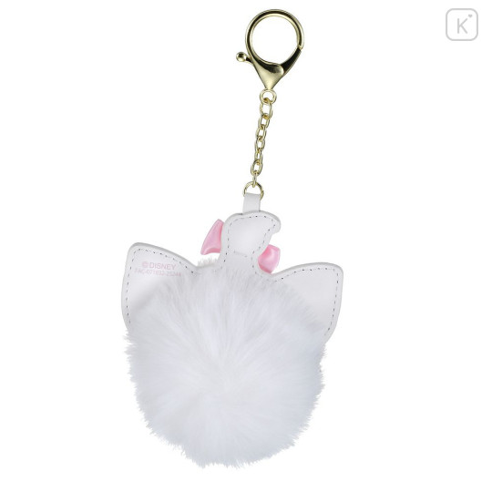 Japan Disney Store Dangling Tail Mascot Keychain - Marie : Faux Fur Ball Charm - 3