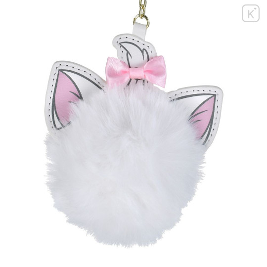 Japan Disney Store Dangling Tail Mascot Keychain - Marie : Faux Fur Ball Charm - 4