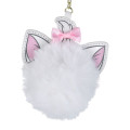 Japan Disney Store Dangling Tail Mascot Strap - Marie : Faux Fur Ball Charm - 4