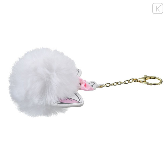 Japan Disney Store Dangling Tail Mascot Keychain - Marie : Faux Fur Ball Charm - 5