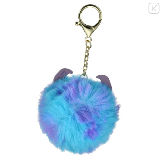 Japan Disney Store Dangling Tail Mascot Strap - Monsters Inc Sulley : Faux Fur Ball Charm - 3