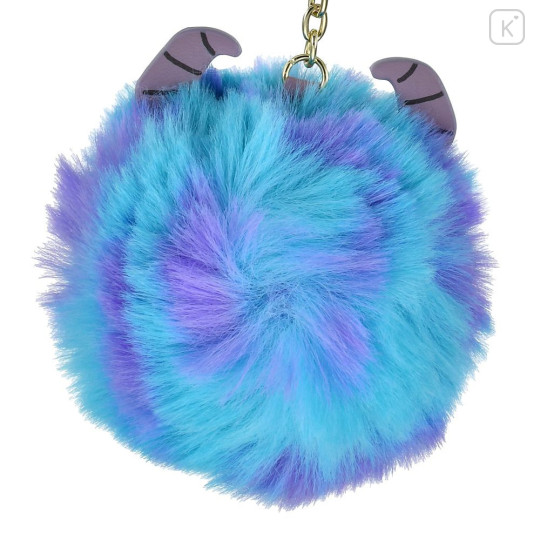 Japan Disney Store Dangling Tail Mascot Strap - Monsters Inc Sulley : Faux Fur Ball Charm - 4