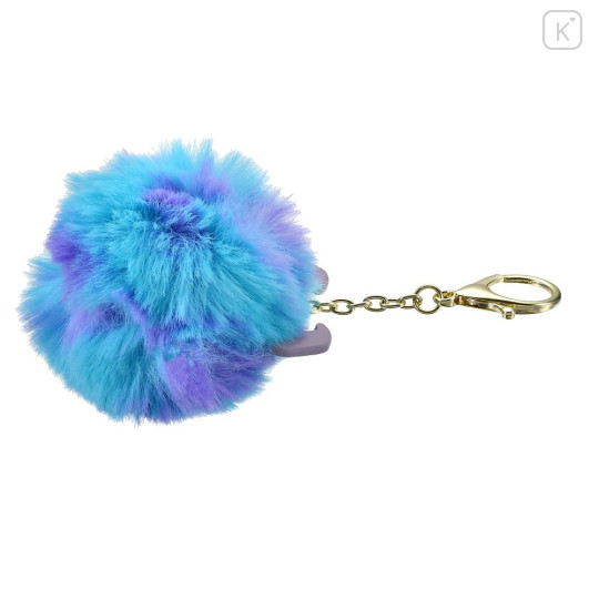 Japan Disney Store Dangling Tail Mascot Keychain - Sulley : Faux Fur Ball Charm - 5