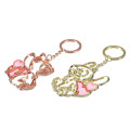Japan Disney Store Metal Keychain - Stitch : Outline Pair Heart Line Key Chain Fes - 5