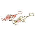 Japan Disney Store Metal Keychain - Mickey & Minnie : Outline Pair Heart Line Key Chain Fes - 5