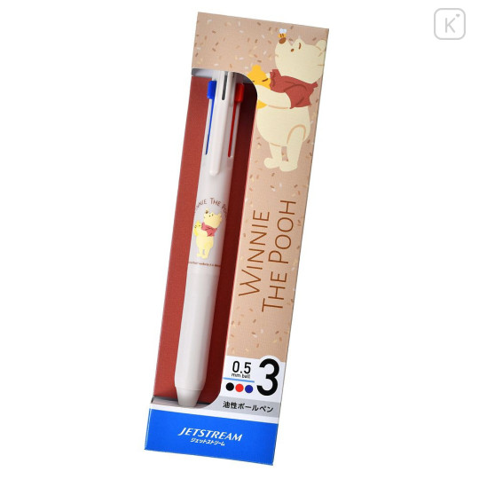 Japan Disney Store Jetstream New 3 Color Multi Ballpoint Pen - Pooh : Confusing Bee - 1