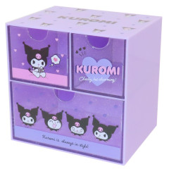 Japan Sanrio Chest Drawer - Kuromi : Cheeky but Charming