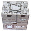 Japan Sanrio Chest Drawer - Hello Kitty : Monotone Ribbon - 3