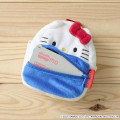 Japan Sanrio Mini Pouch with Carabiner - Hello Kitty : Backpack Style Blue Smile - 2