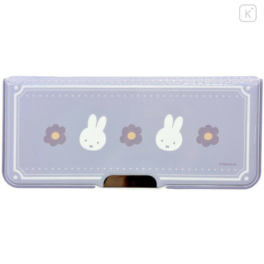 Japan Miffy Double-opening Pencil Case - Miffy : Flower Purple - 2